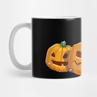 Three Pumpkins and a Cat. Mug